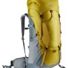 کوله پشتی 10+65 لیتری دیوتر مدل DEUTER LITE زرد چوبه ای