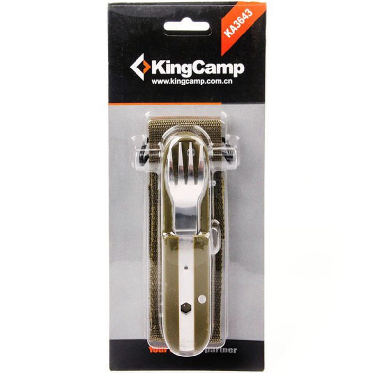 مجموعه چاقو قاشق و چنگال سفری کینگ کمپ مدل KingCamp Multifunction KA3643